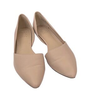 Naturalizer Tan Leather D’Orsay Flats, size 7